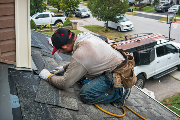 Professional Flat Roof Repair technician working in Long Lake, IL